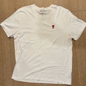AMI T-Shirt with Red Heart Embroidery